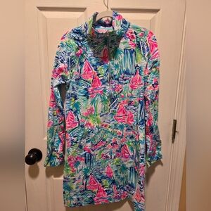 Lilly Pulitzer Skipper Popover Dress Salt in the Air Medium